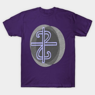 Christian Cross on Textured Background Digital Art T-Shirt